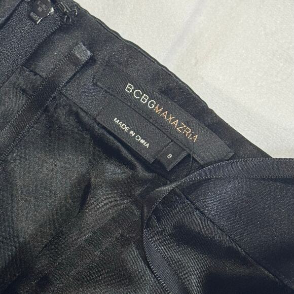 BCBG MaxAzria Black Strapless A-line Dress Size 8 - Picture 4 of 8